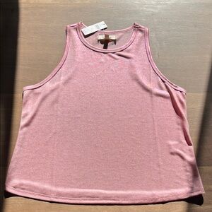 Metallic Pink Sleeveless Top